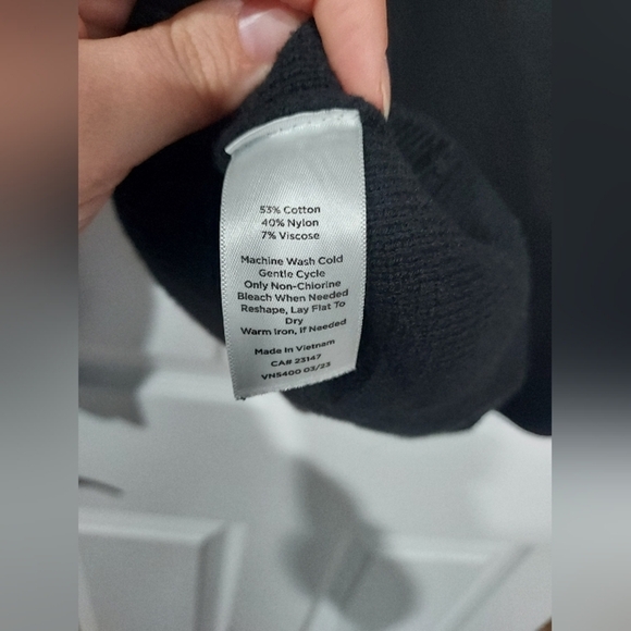 Talbots Black Front Button Down Cardigan with Collar in Size XL - Picture 12 of 12